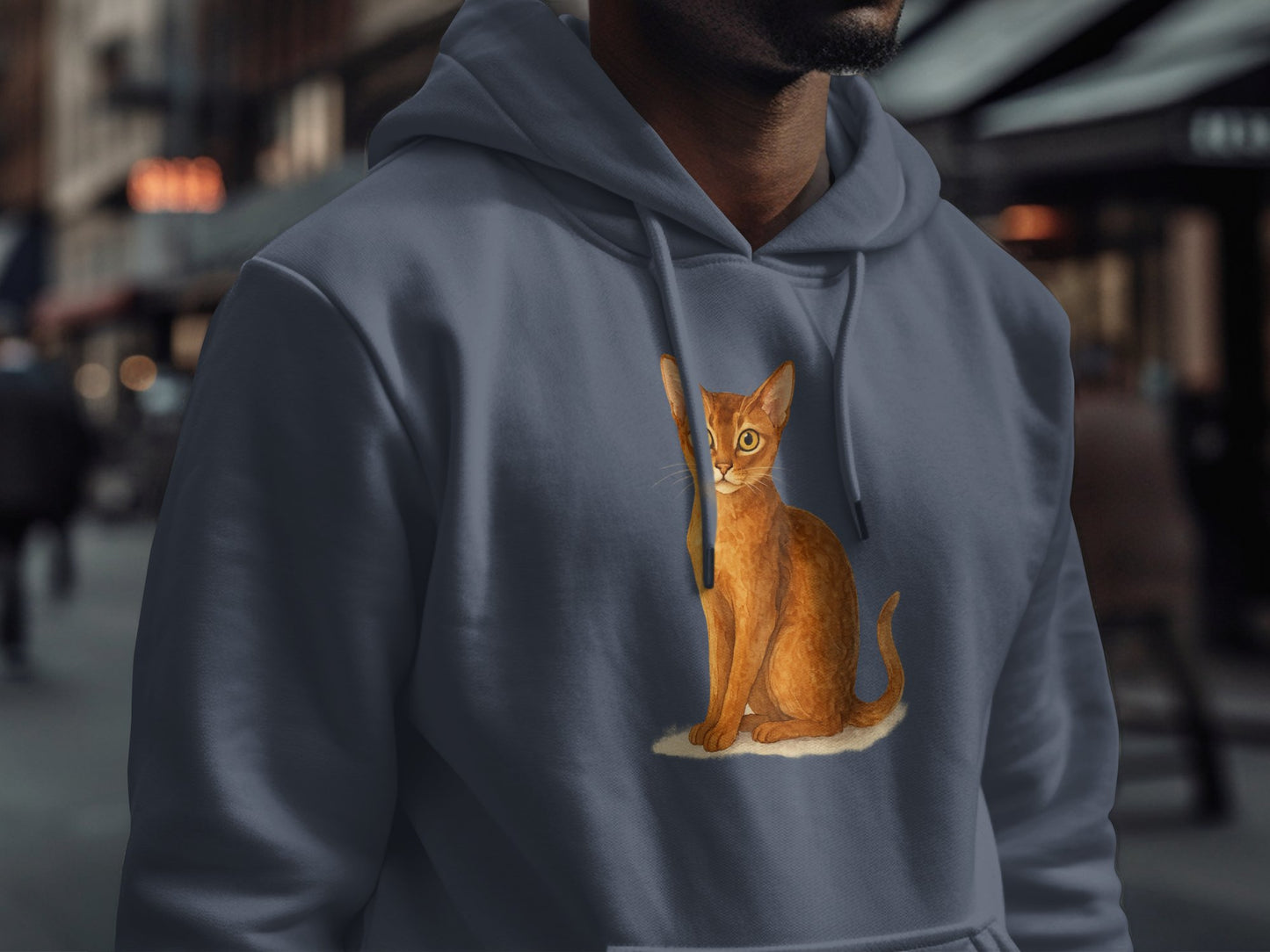 Stylish Hoodie with Elegant Cat Illustration product