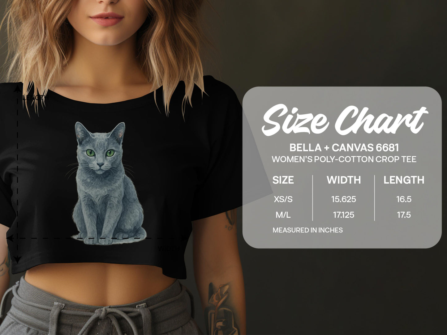 Stylish Crop Tee with Adorable Cat Print product type