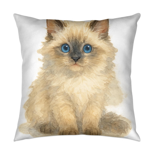 Adorable Cat with Blue Eyes Squared Cushion product