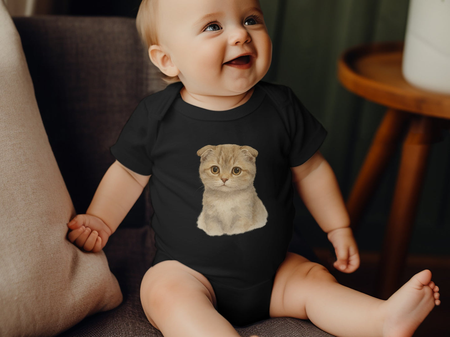 Cute Baby Outfit with Adorable Kitty Print product type