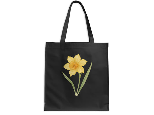 Daffodil Design Black Tote Bag for Everyday Use product type