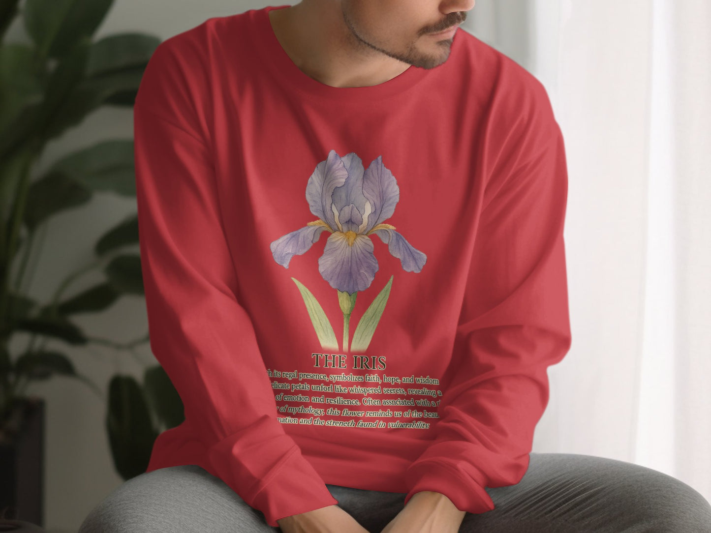 The Iris Graphic Red Long Sleeve Shirt Product