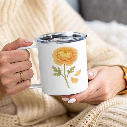 Floral Yellow Rose Printed Coffee Mug product