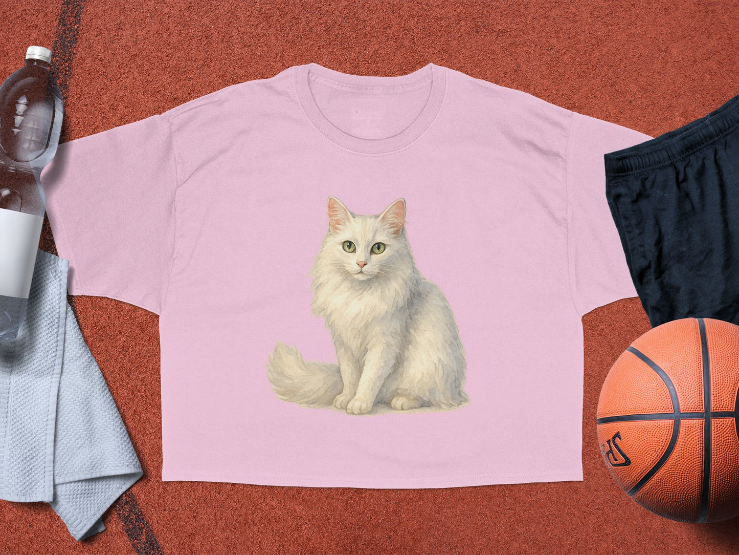 Adorable Persian Cat Pink Graphic Tee Shirt Product