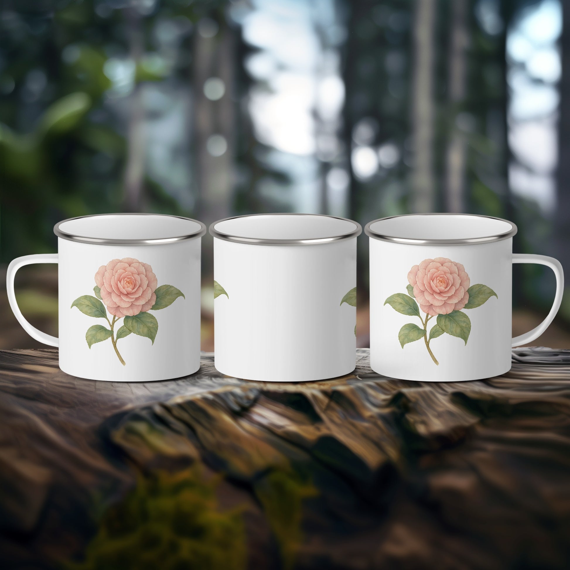 Vintage Floral Print Enamel Camping Mug product