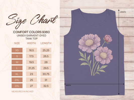 Botanical Floral Design Unisex Garment-Dyed Tank Top product