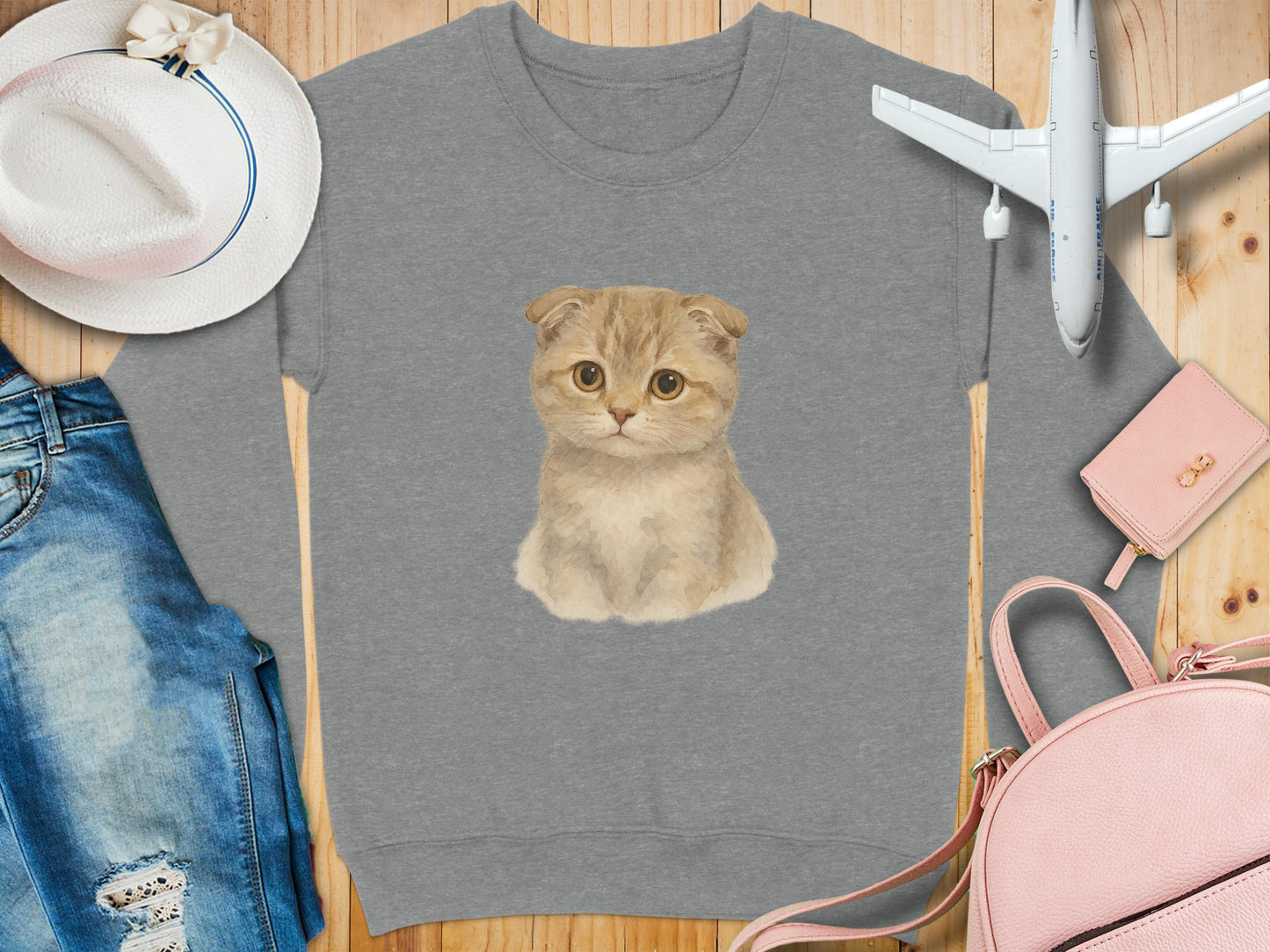 Cute Scottish Fold Kitten Graphic Sweatshirt product