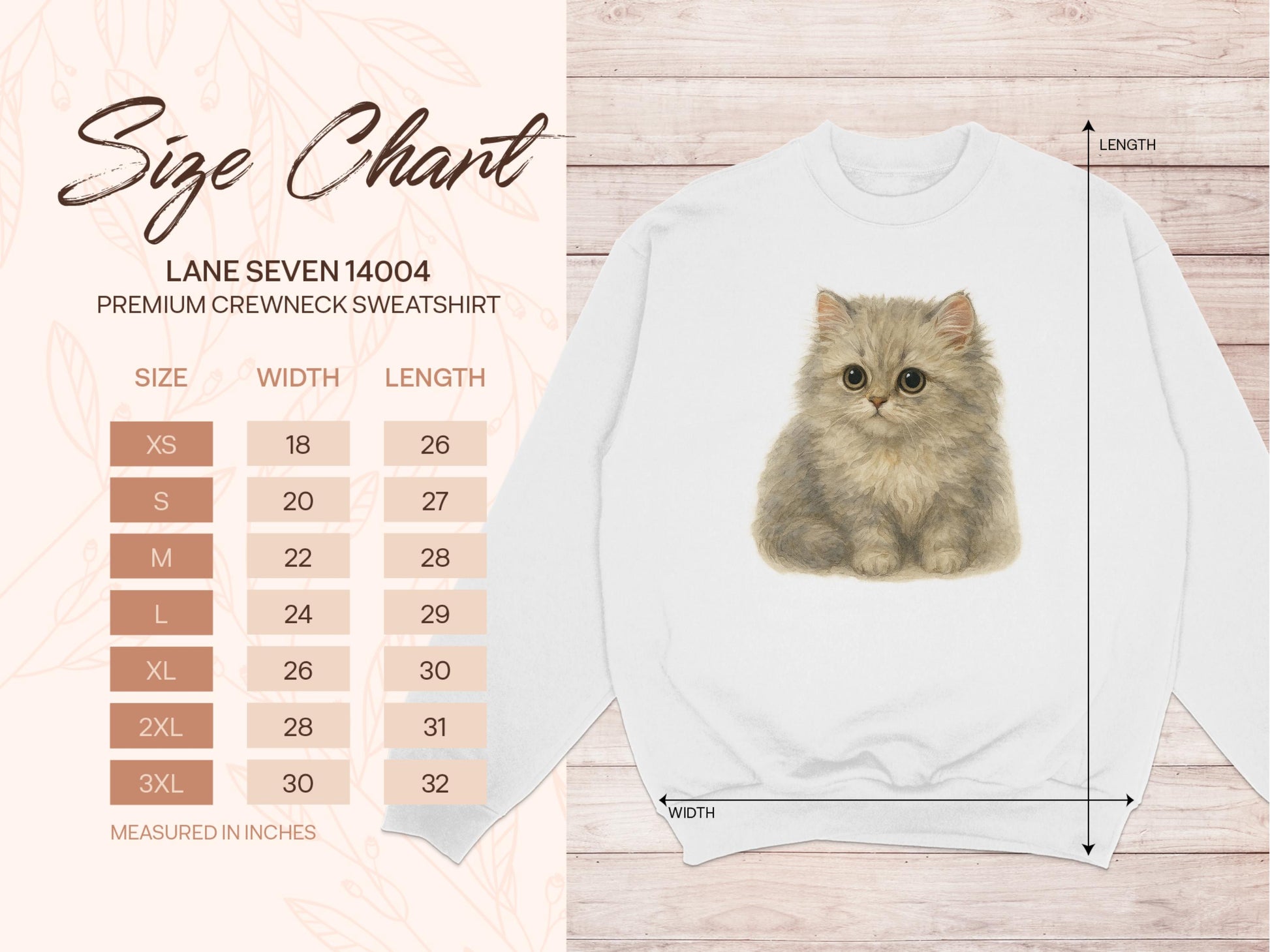 Cute Kitten Print Premium Crewneck Sweatshirt product