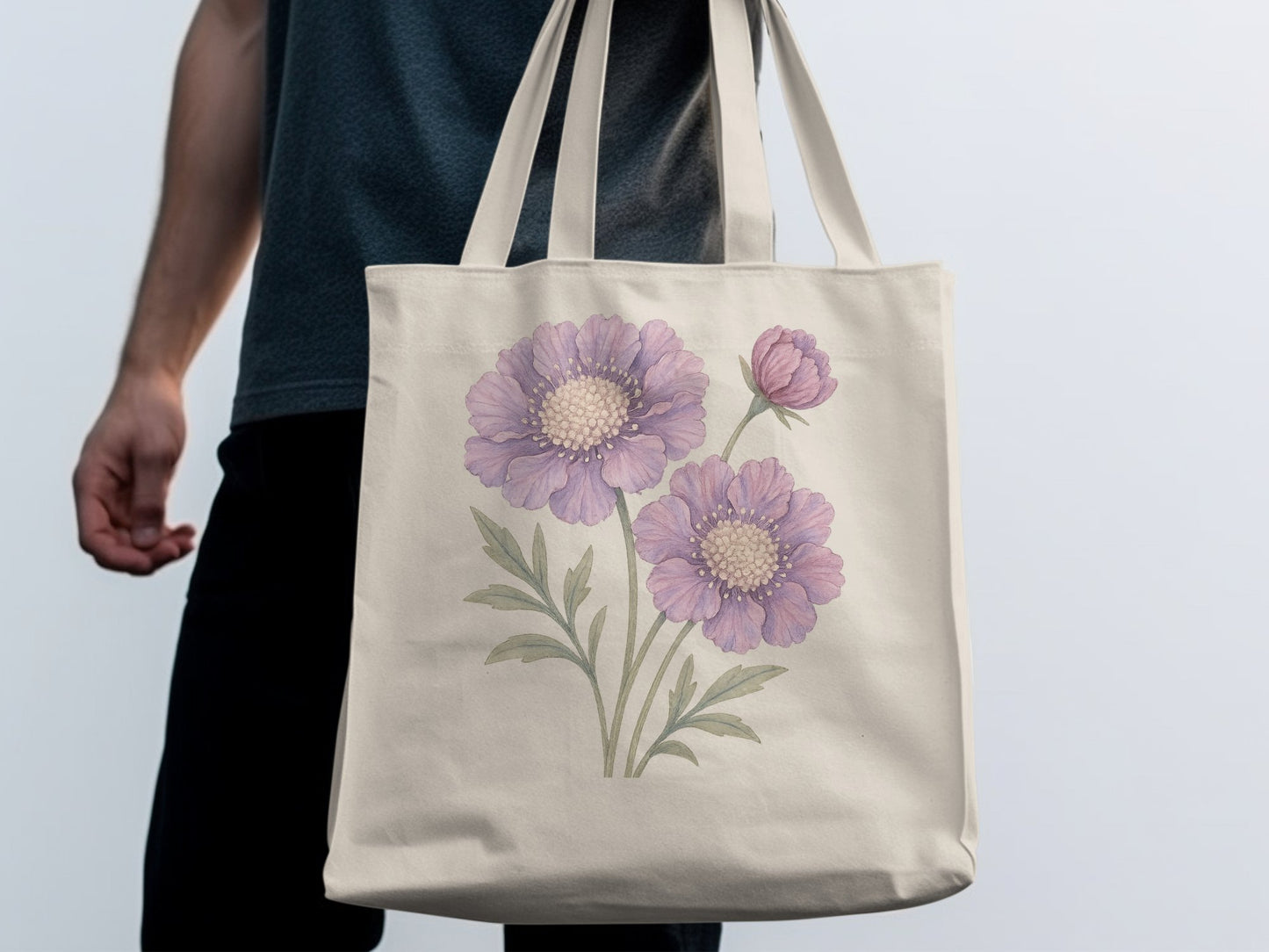 Purple Flower Design Reusable Bag Product Type