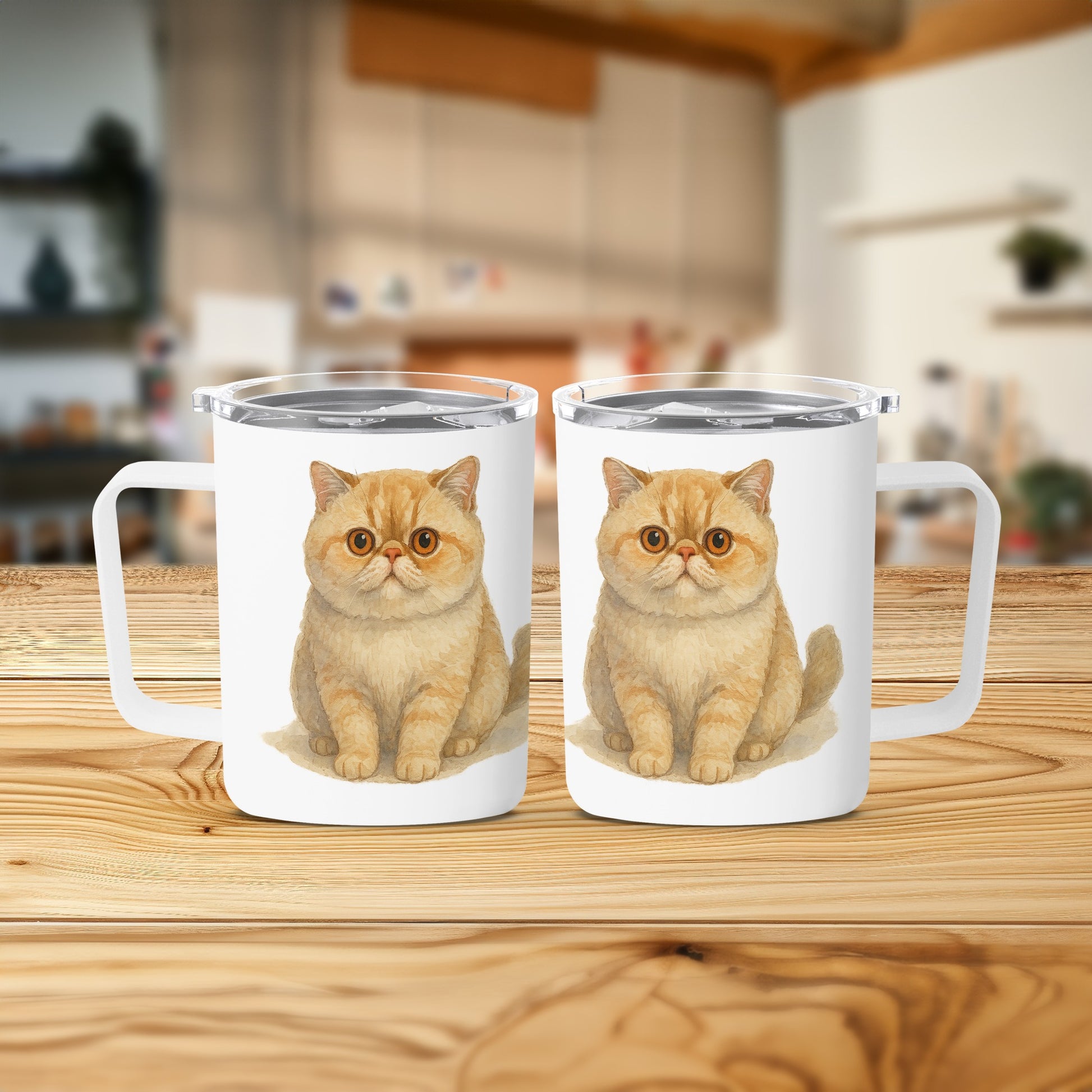 Adorable Cat Image Double Wall Insulated Mug product