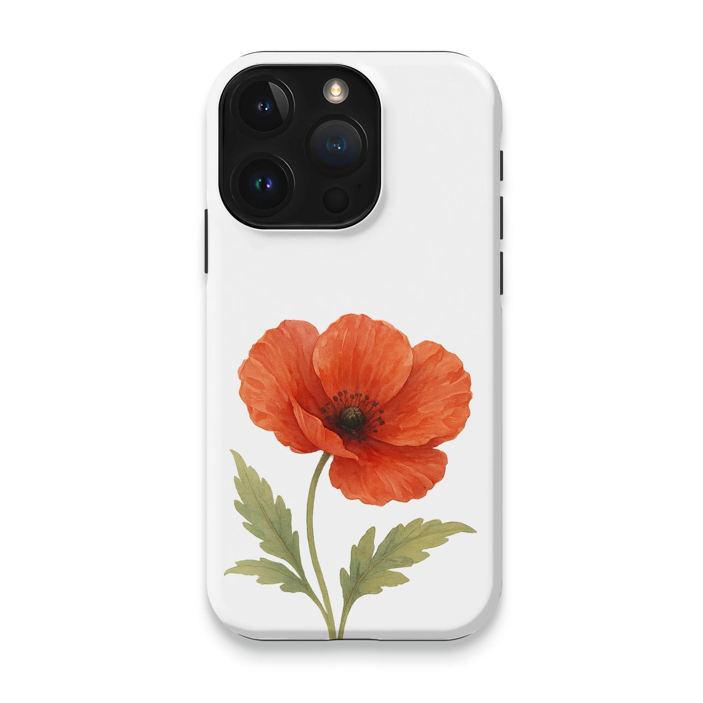 Vibrant Floral Design Red Flower on White Phone Case product type