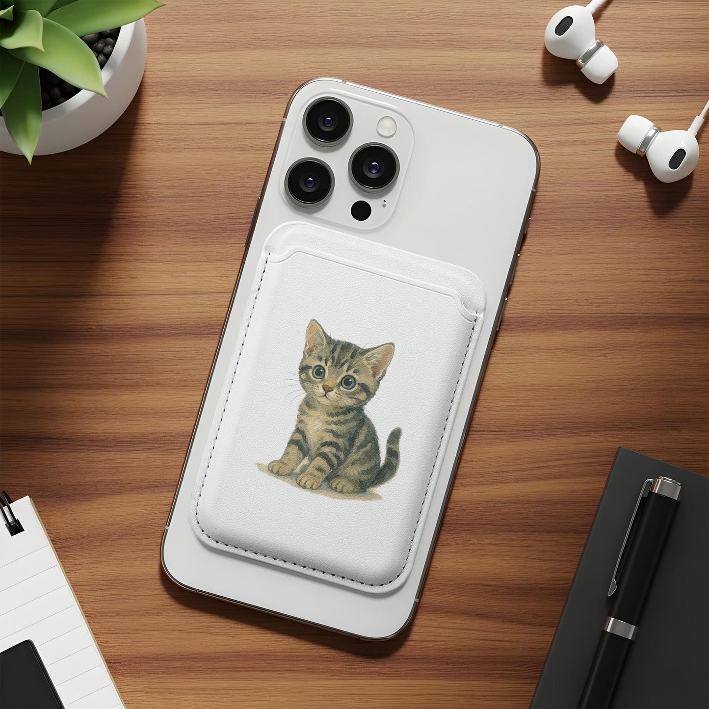 Cute Baby Kitten Print Magnetic Phone Wallet product