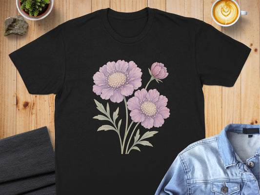 Beautiful Floral Design with Lavender Blooms T-shirt