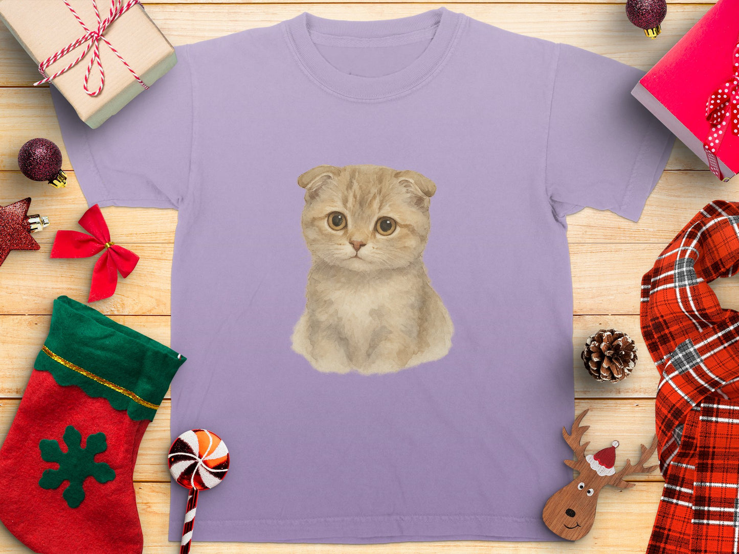 Cute Kitten Graphic Printed Short Sleeve T-Shirt product