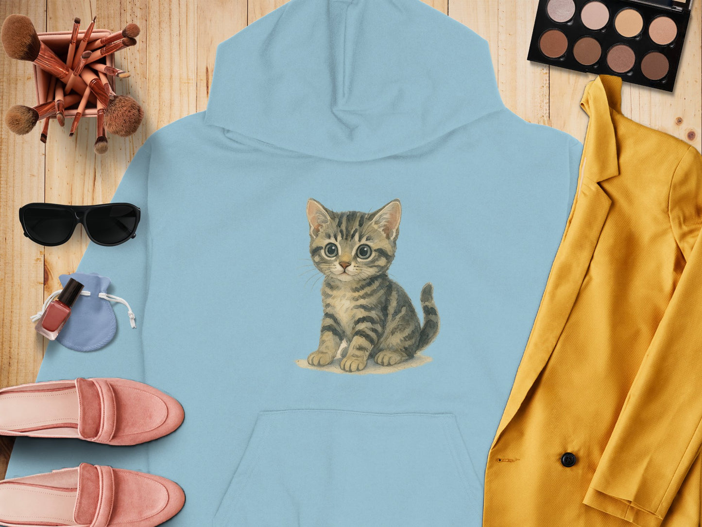 Adorable Kitten Design Hoodie for Pet Lovers product