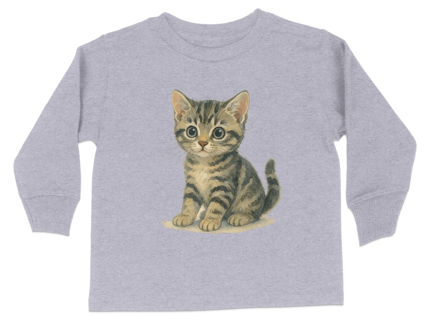 Adorable Kitten Print Children's Long Sleeve Shirt product