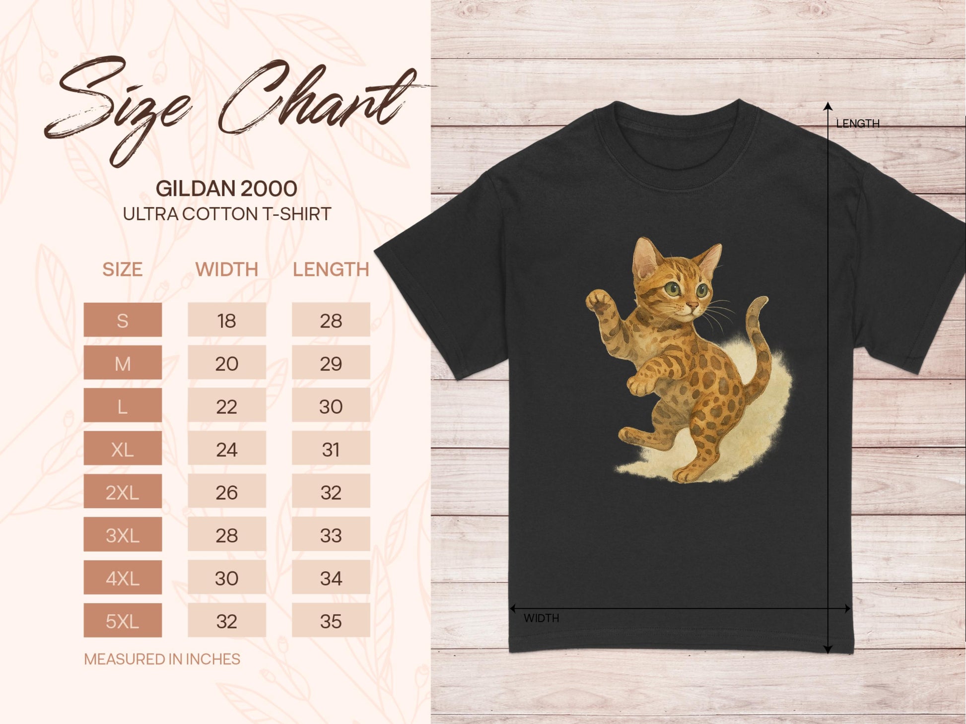 Cute Leopard Print Cat Design Black T-shirt product type