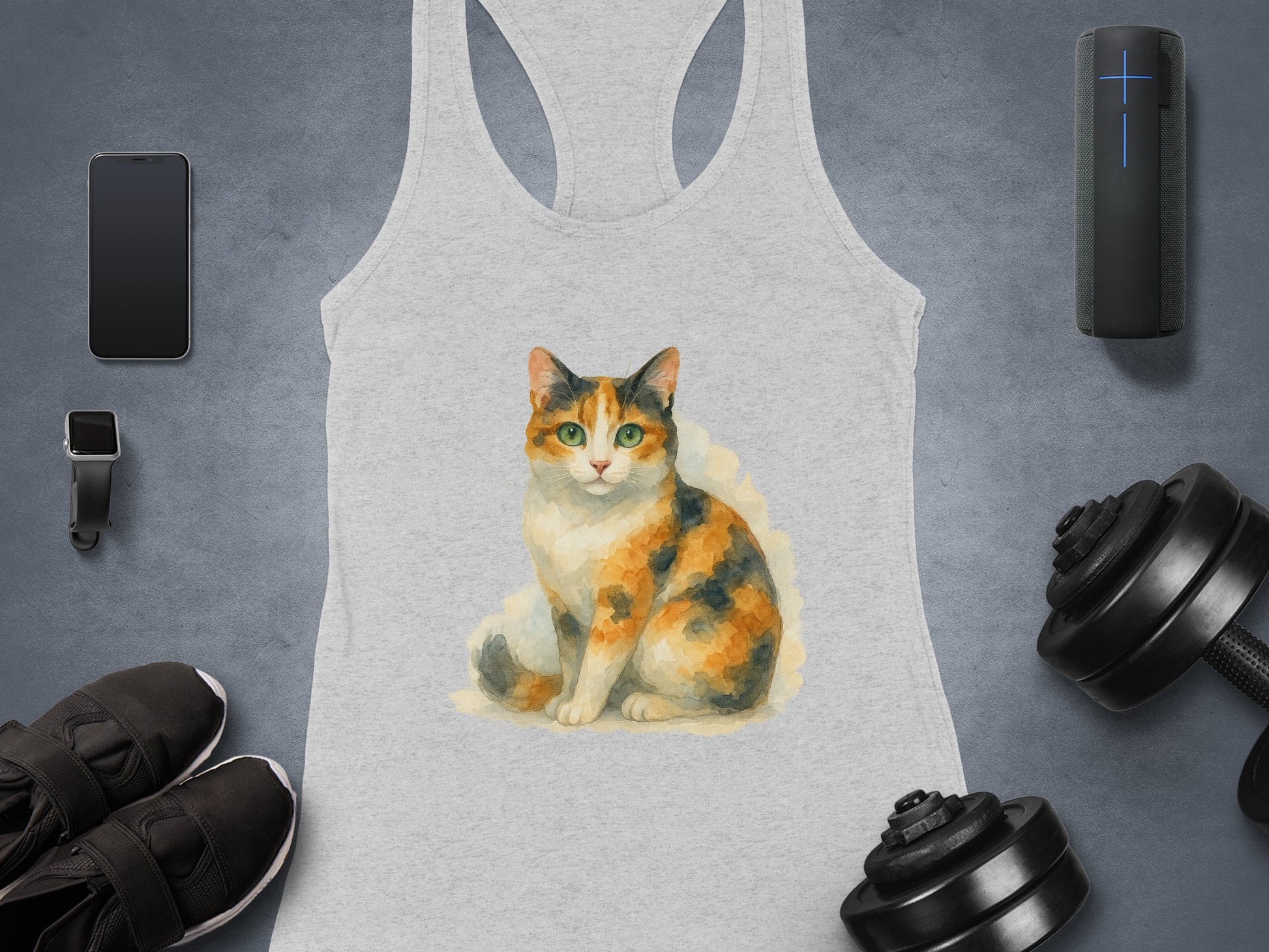 Colorful Cat Design on Women's Tank Top product