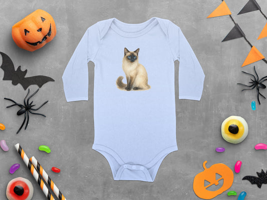 Siamese Cat Halloween Onesie Baby Bodysuit product type