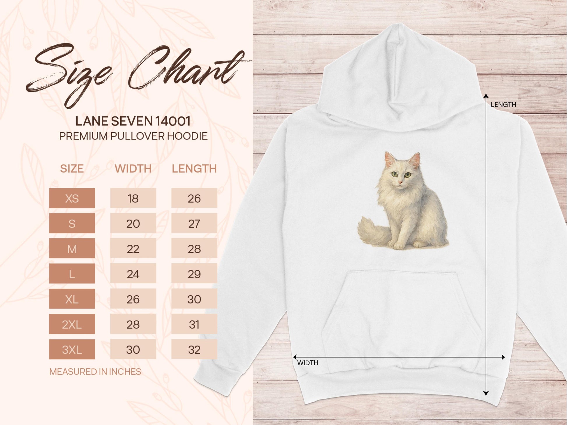 White Hoodie with Adorable Cat Graphic product