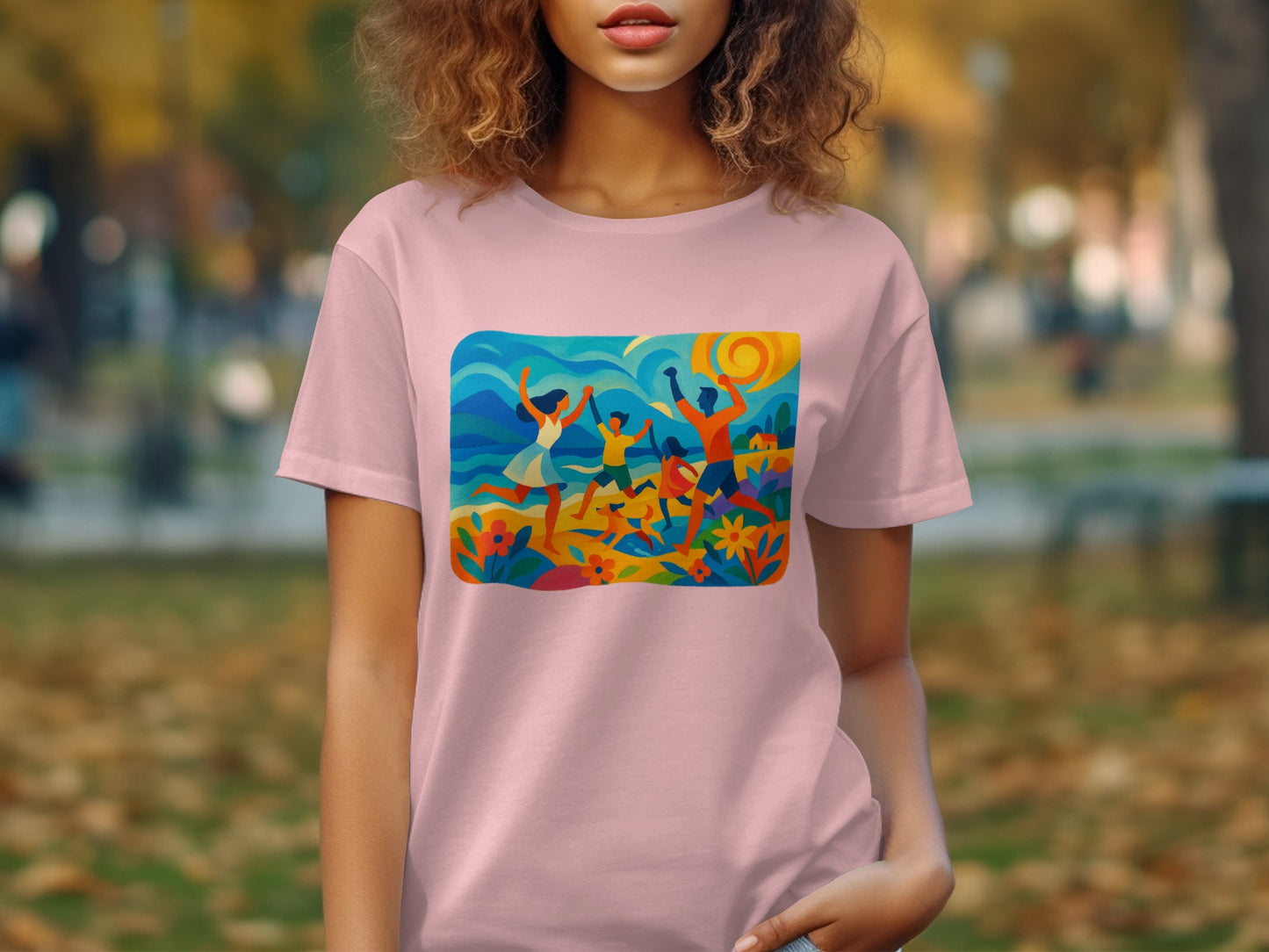 Vibrant Artistic Dance Scene Design T-shirt product