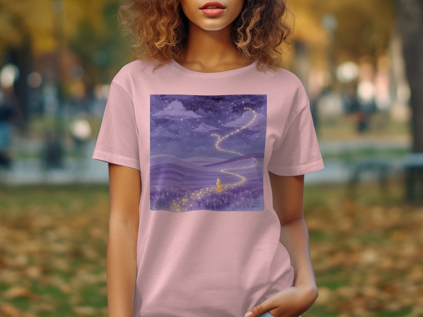 Dreamy Night Landscape Purple Lavender Fields product type