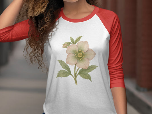 Floral Baseball Tee with Colorful Design product