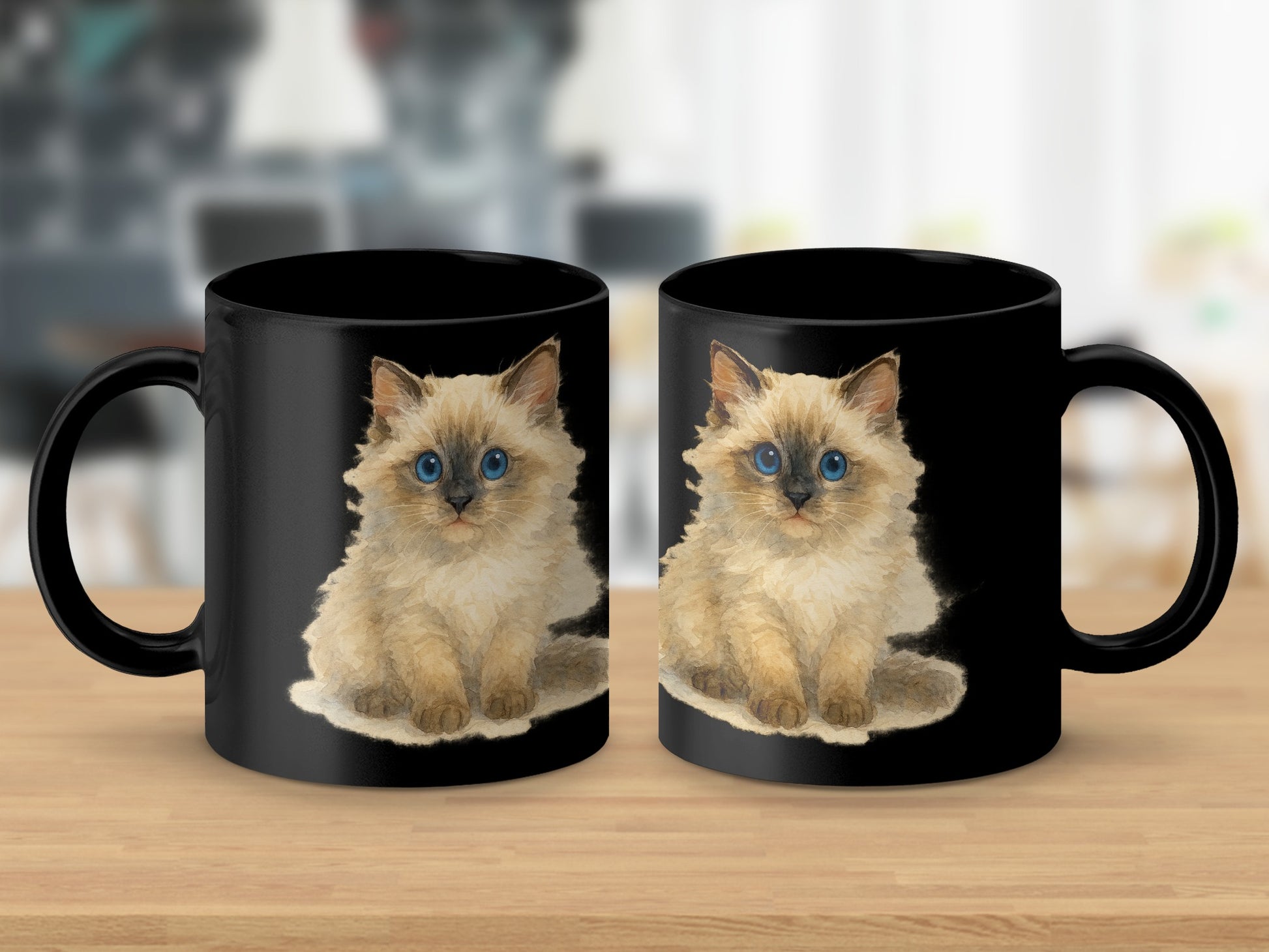Adorable Fluffy Kitten Design Coffee Mug Product Type