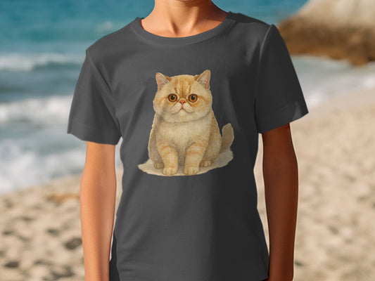 Cute Orange Kitten Graphic Crew Neck T shirt product