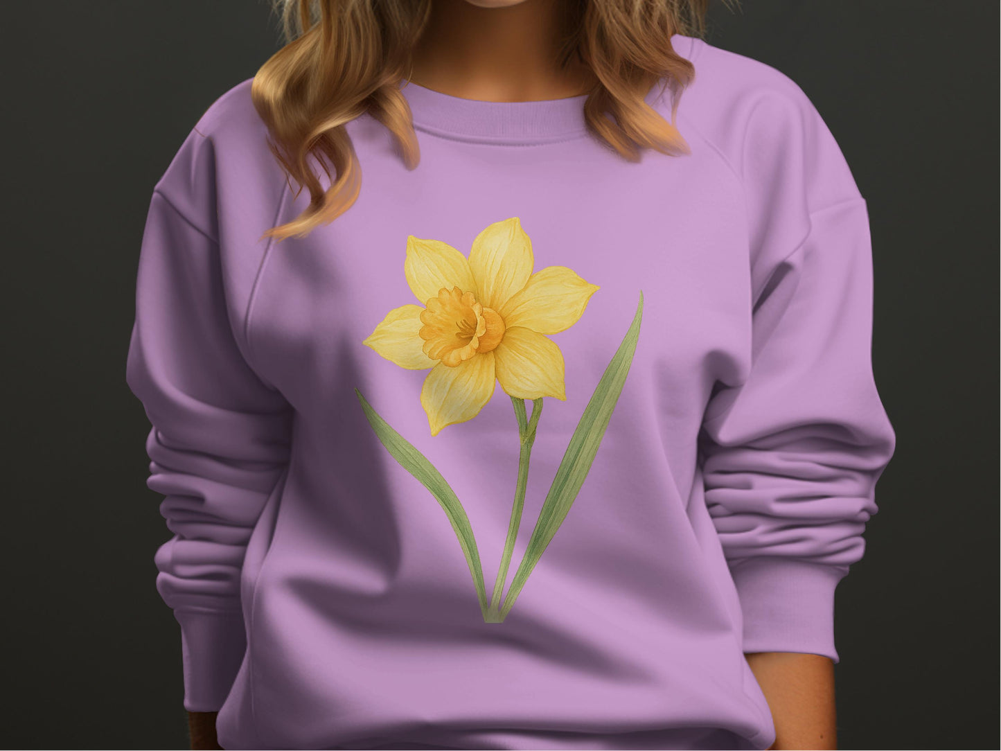 Daffodil Graphic Printed Sweatshirt Casual Product