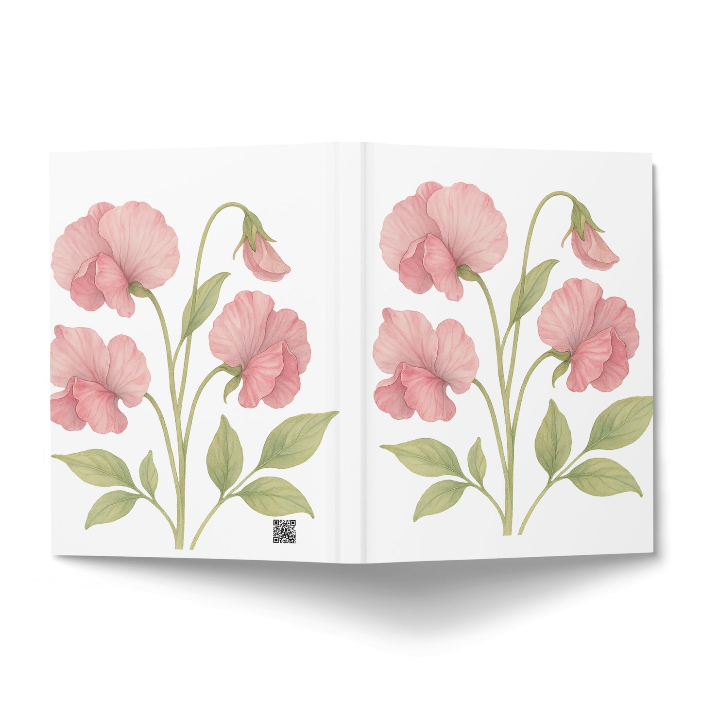 Elegant Floral Botanical Print Hardcover Notebook product