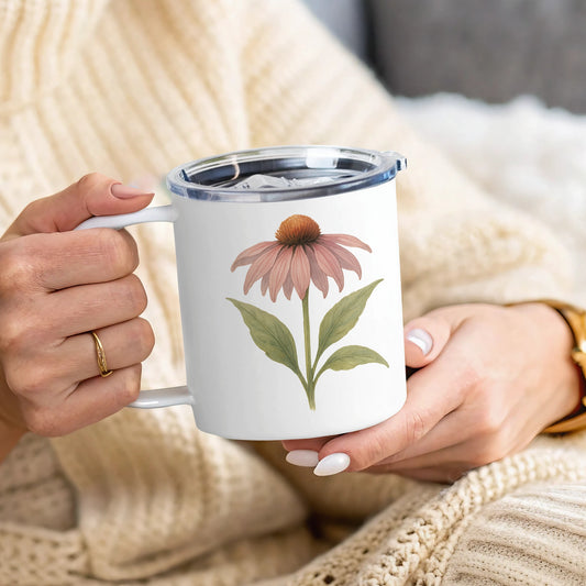 Beautiful Floral Design Insulated Mug product