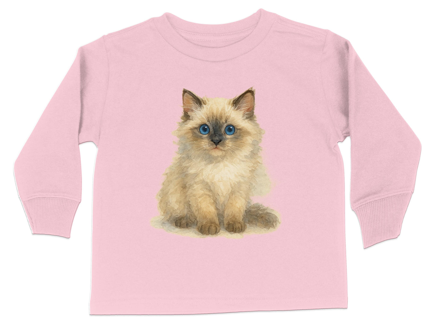 Adorable Fluffy Kitten on Pink Children's Sweater product type