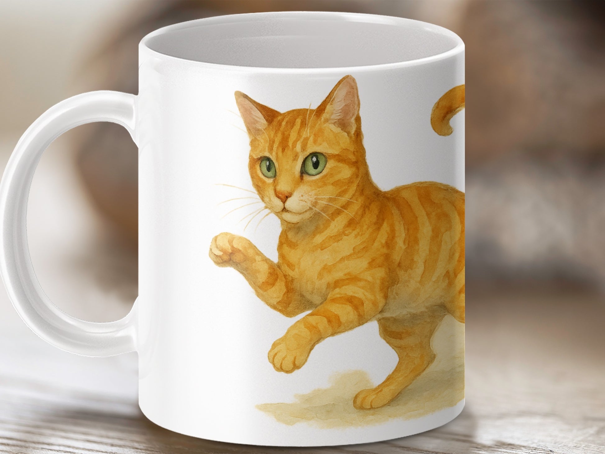 Playful Orange Tabby Cat Design Mug product