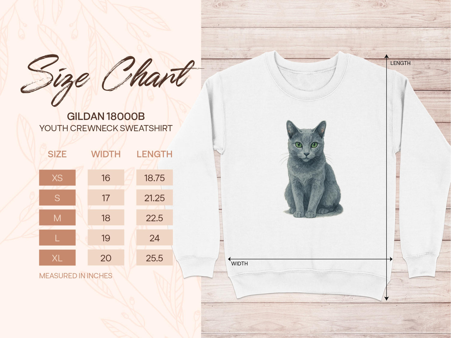 Youth Crewneck Sweatshirt with Adorable Cat Print product