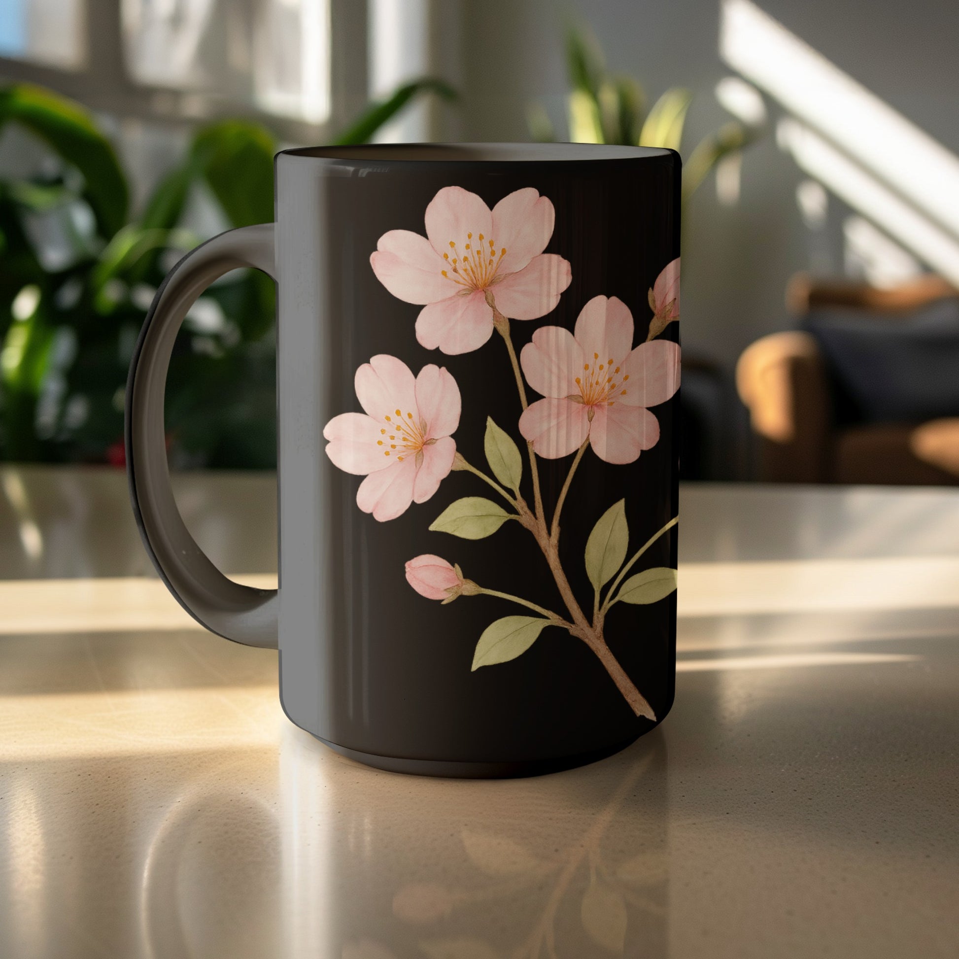 Elegant Cherry Blossom Design Large Coffee Mug product
