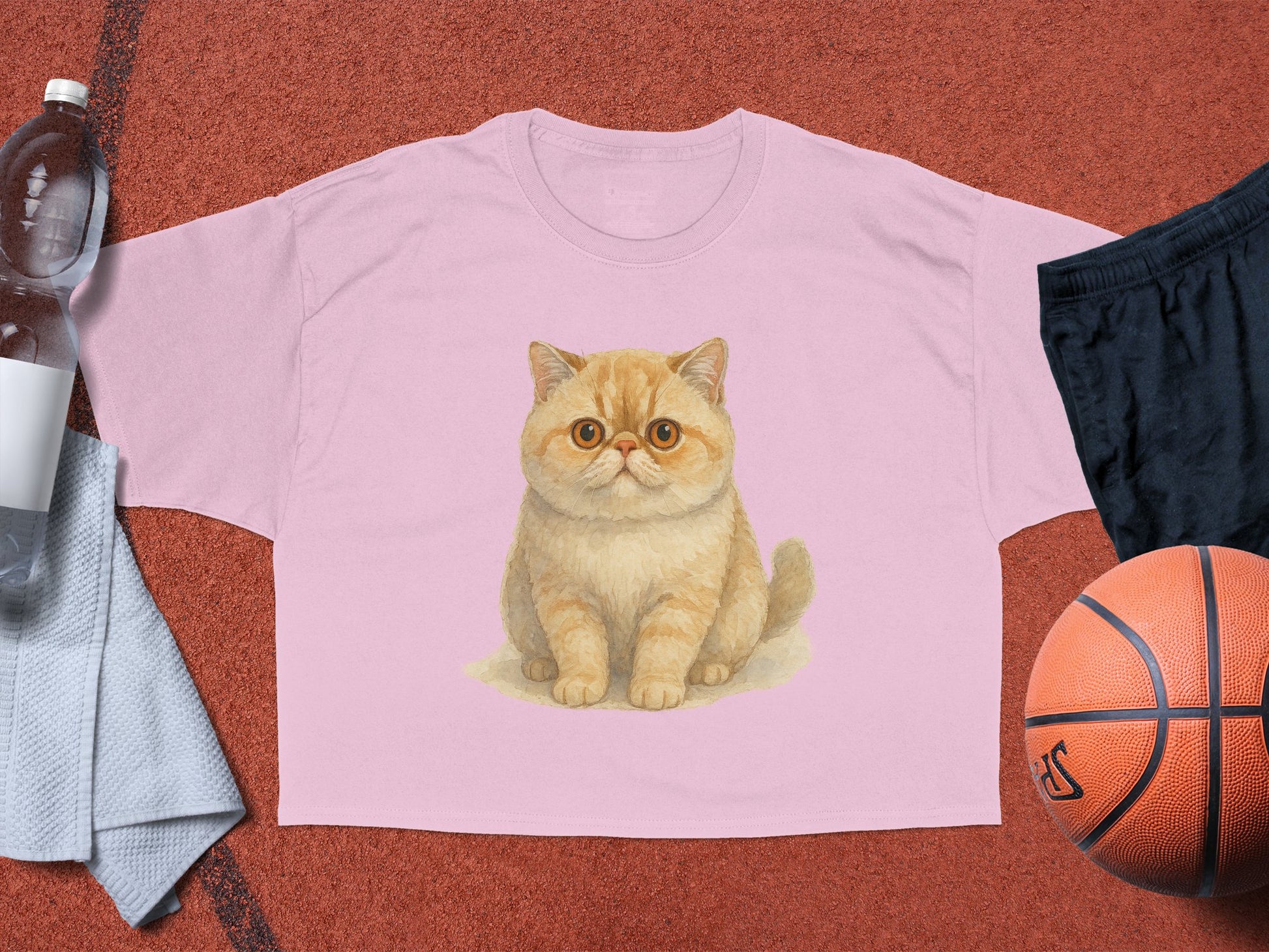 Adorable Cat Graphic Pink Oversized Shirt product