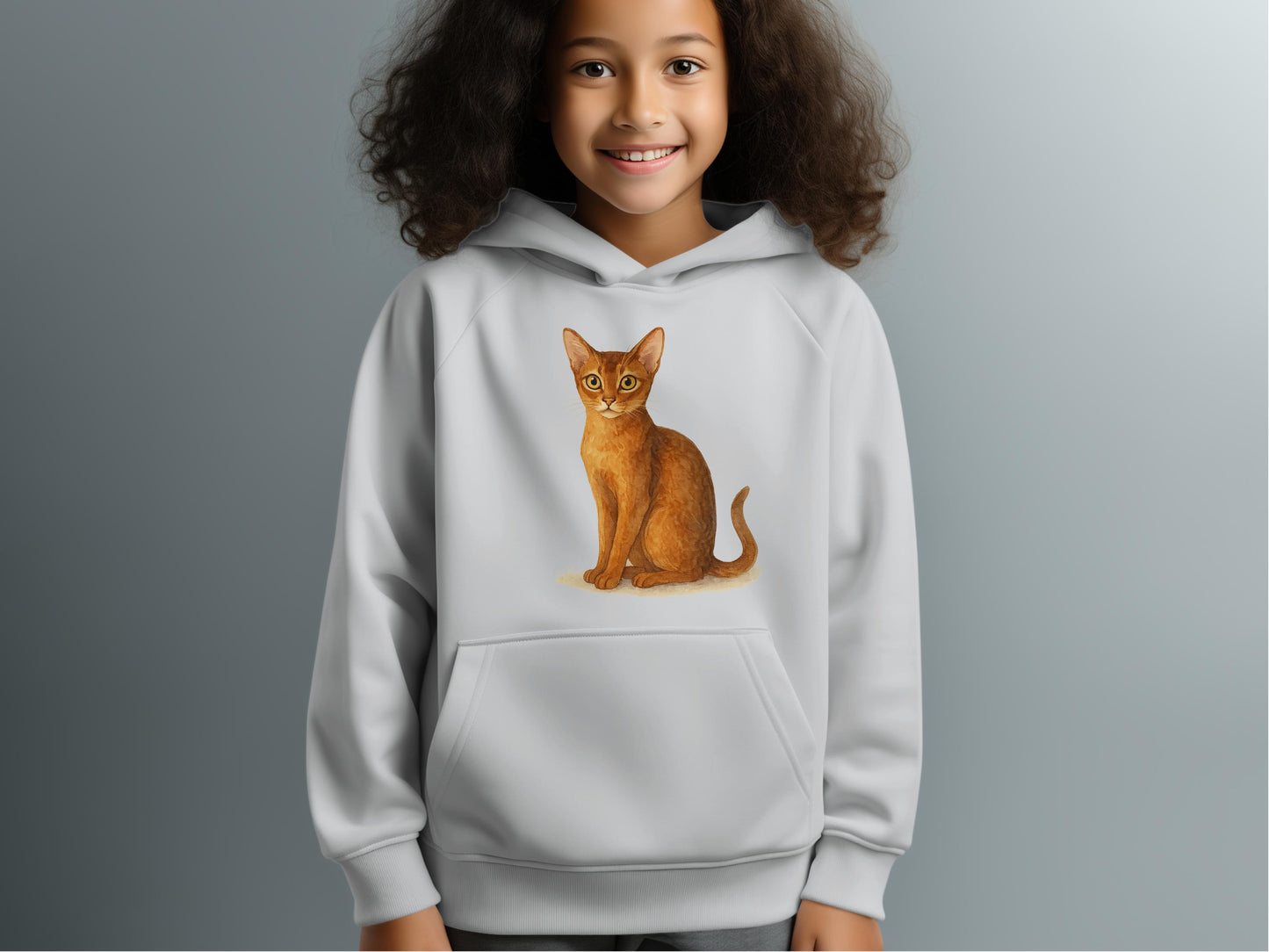 Cute Cat Print Hoodie for Kids Comfortable product type