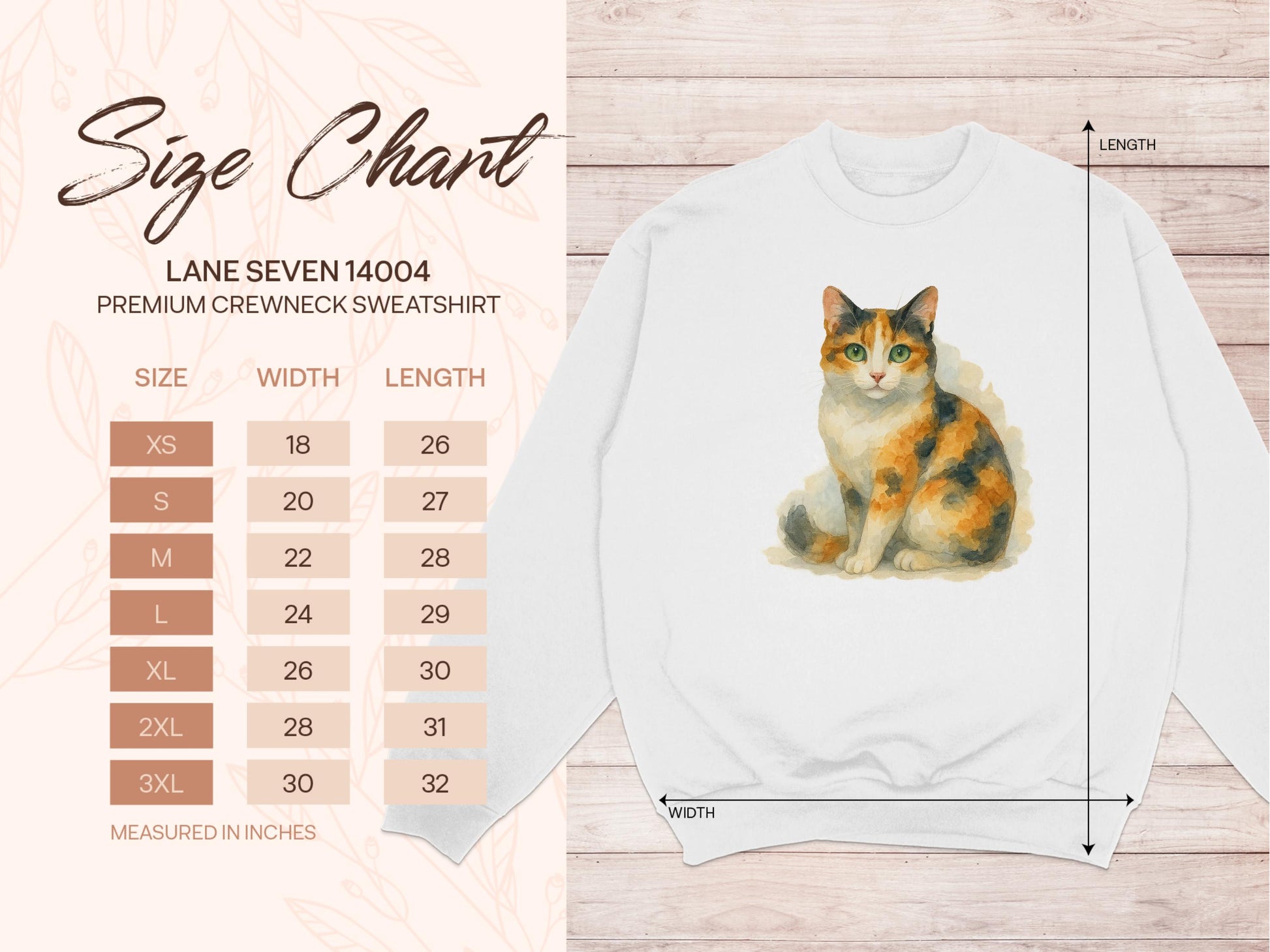 Calico Cat Print Crewneck Sweatshirt Product Type