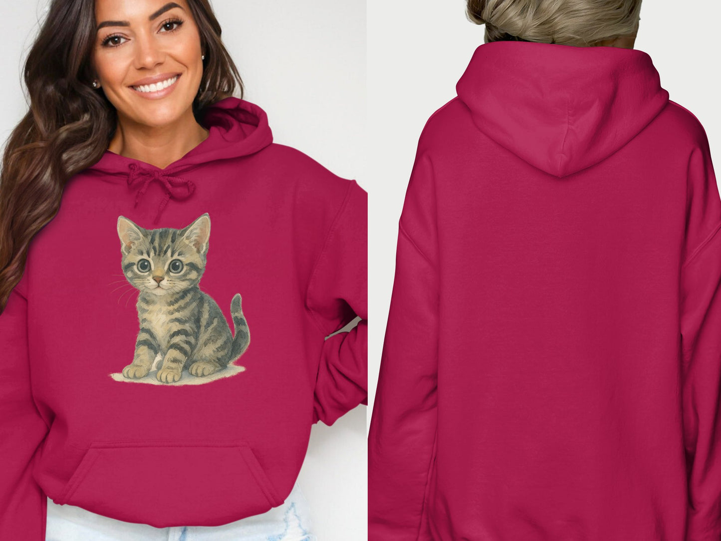 Adorable Kitten Print Hoodie for Cozy Comfort product