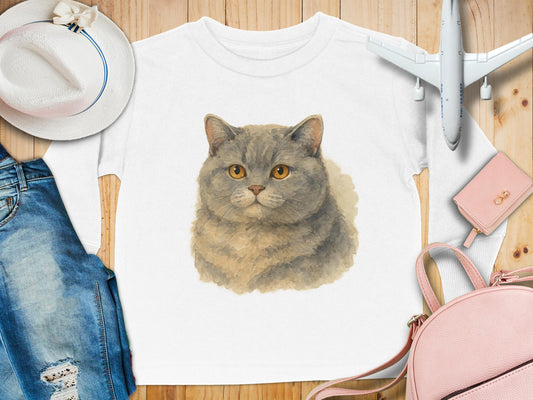 Adorable Cat Face with Golden Eyes T-shirt product