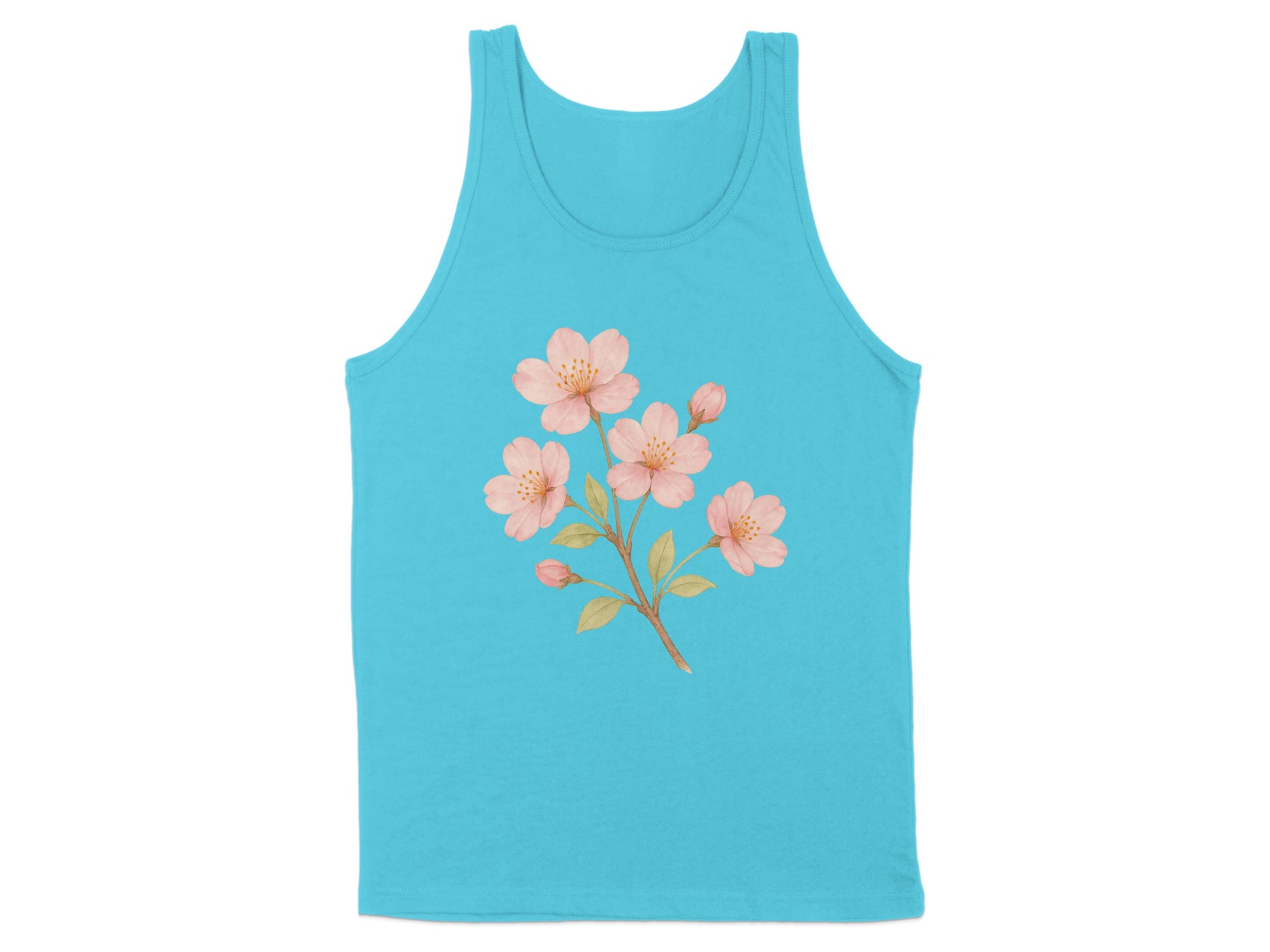 Floral Print Tank Top with Cherry Blossom Design product type