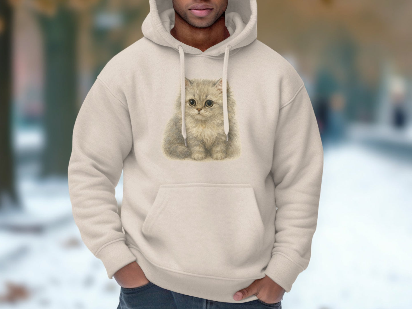 Cozy Hoodie Featuring Cute Kitten Design Hoodie Product