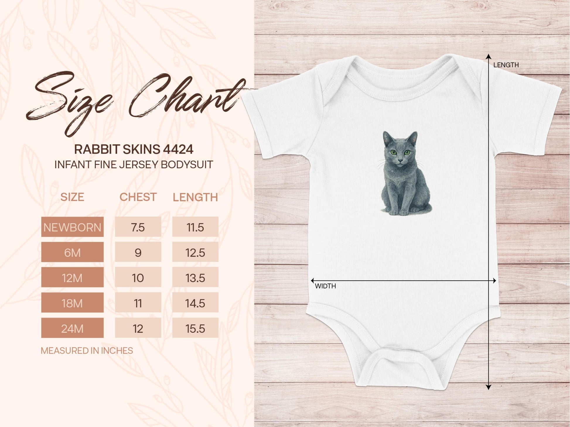 Cute Grey Cat Print Infant Fine Jersey Bodysuit product type