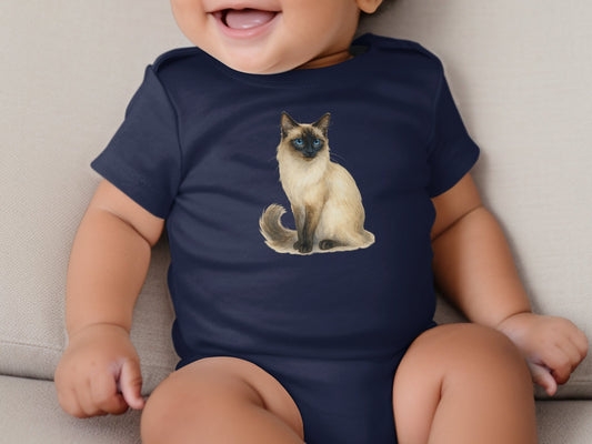 Cute Cat Print Baby Bodysuit Adorable Infant Clothing product
