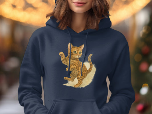 Adorable Cat Design on Cozy Hoodie product type