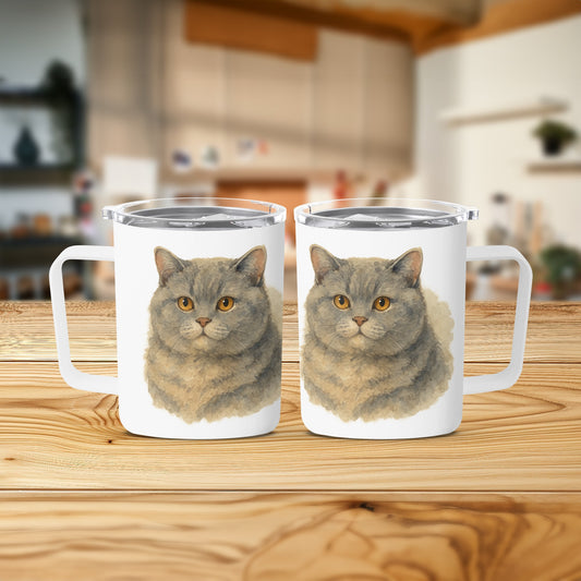 Realistic Cat Design Insulated Mug for Cat Lovers product