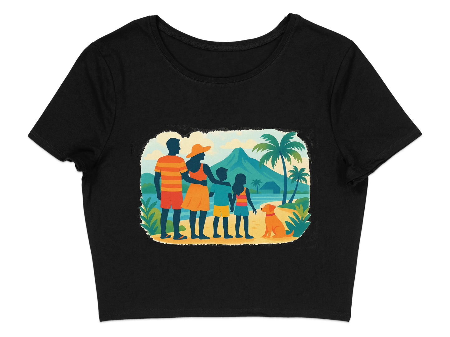 Family Vacation Scenic Design Crop Top product