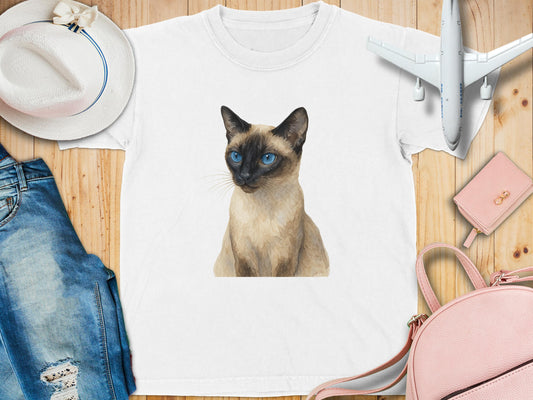 Cat Illustration Casual Wear T-Shirt product type