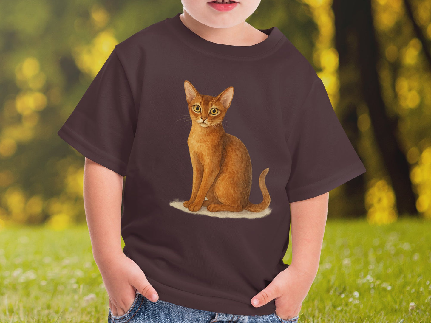 Cute Cat Graphic on Kids Short Sleeve T-Shirt product